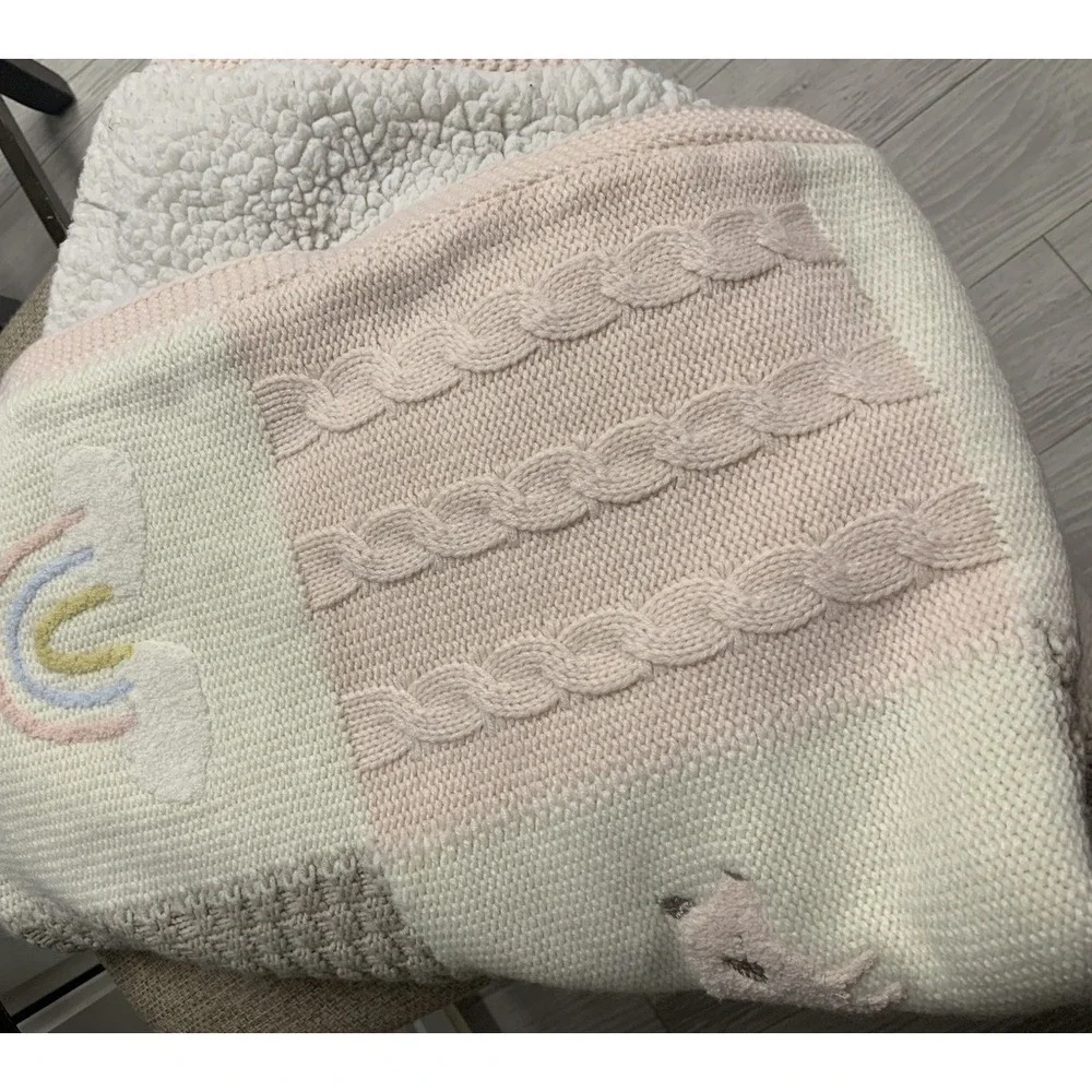 Pottery Barn Kids Heirloom Bunny Stroller Blanket  30